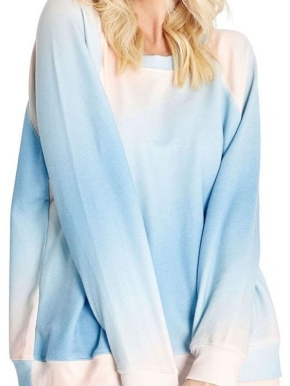 Wildfox blue and pink Tie Dye In the grotto sommers sweatshirt size large
